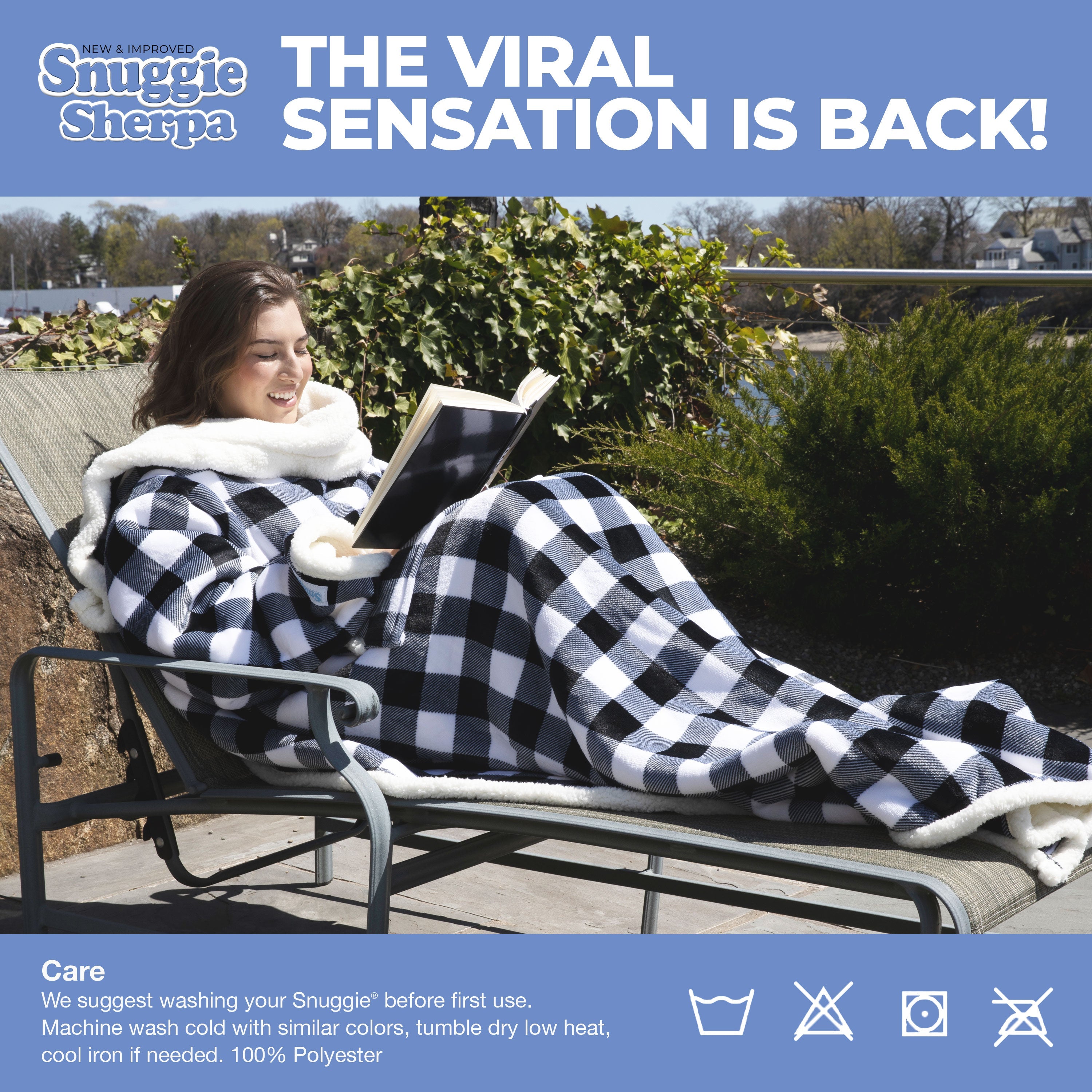 Sherpa / White and Black Plaid