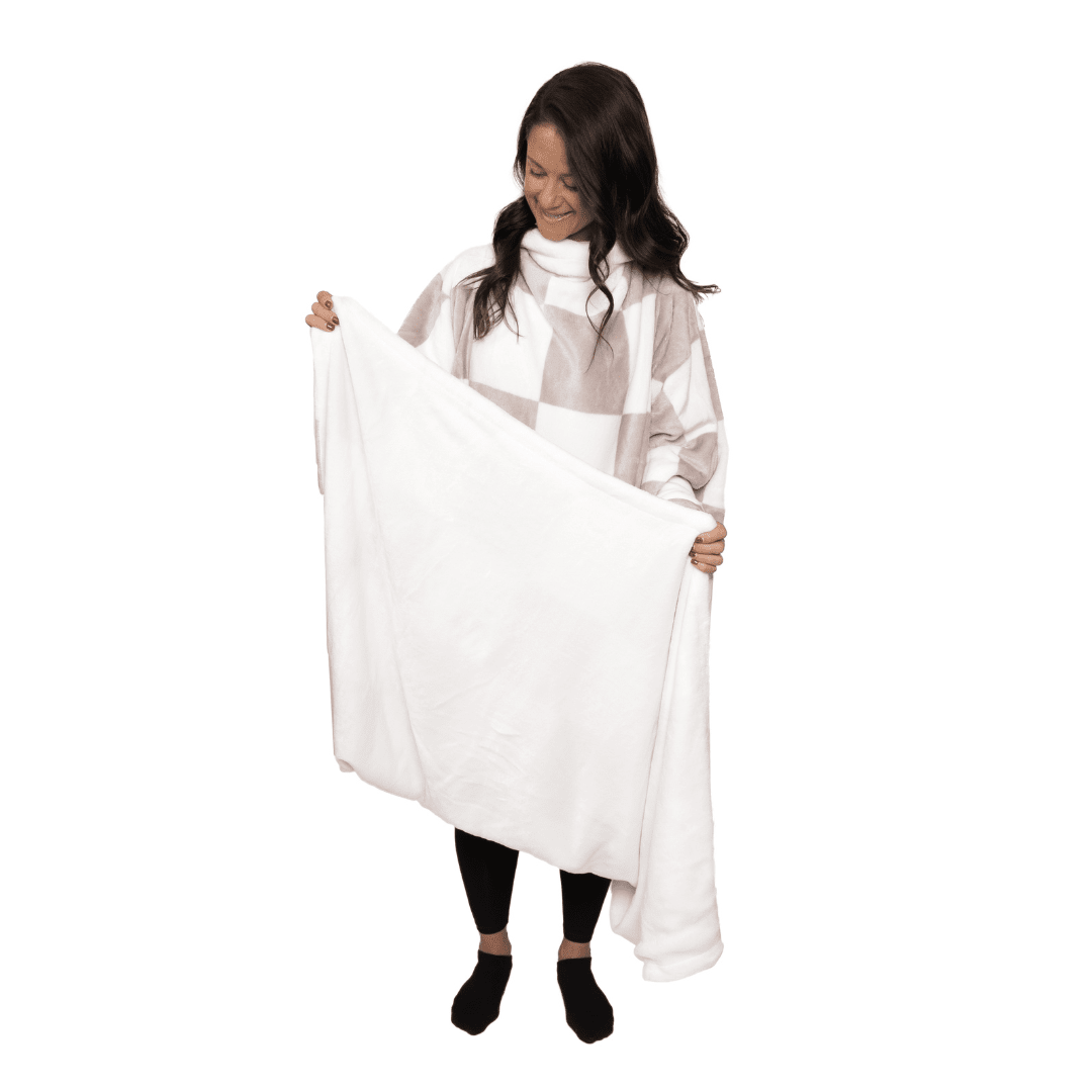 Snuggie® Reversible - Cream Checker