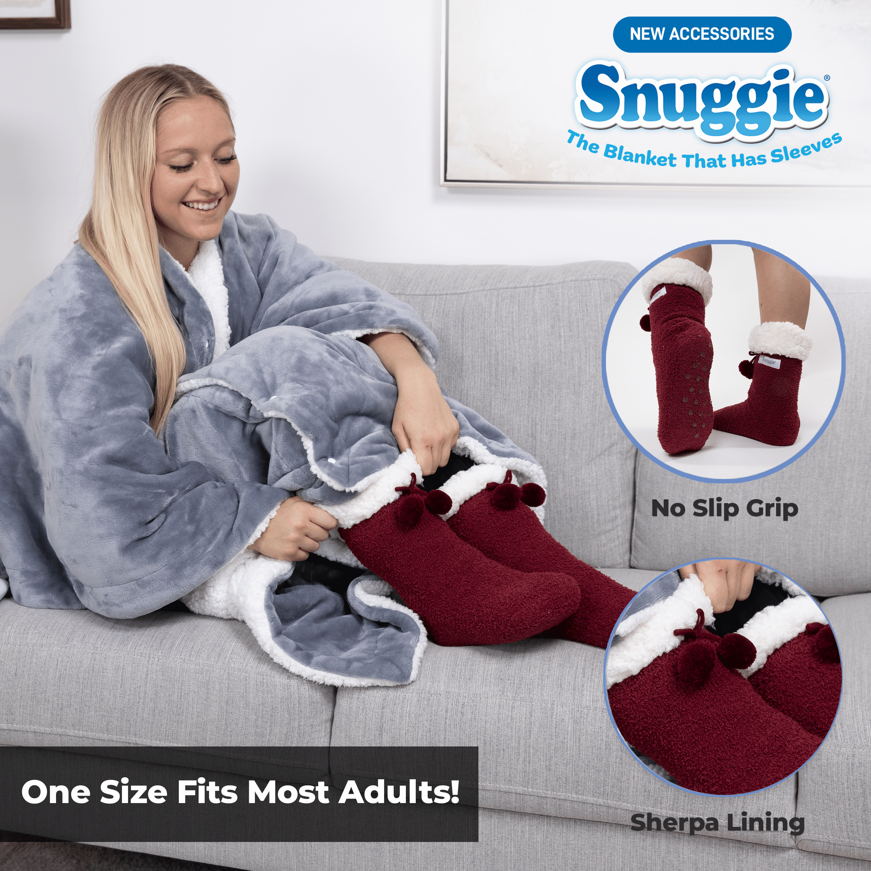 Slipper Socks / Maroon