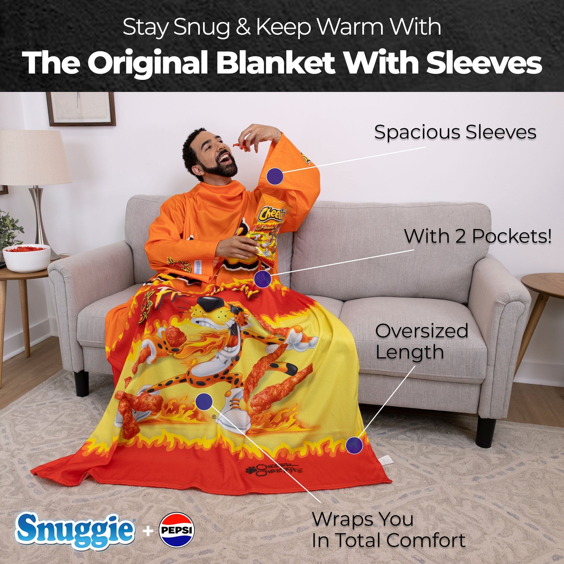 Snuggie Pepsi / Flaming Hot Cheetos