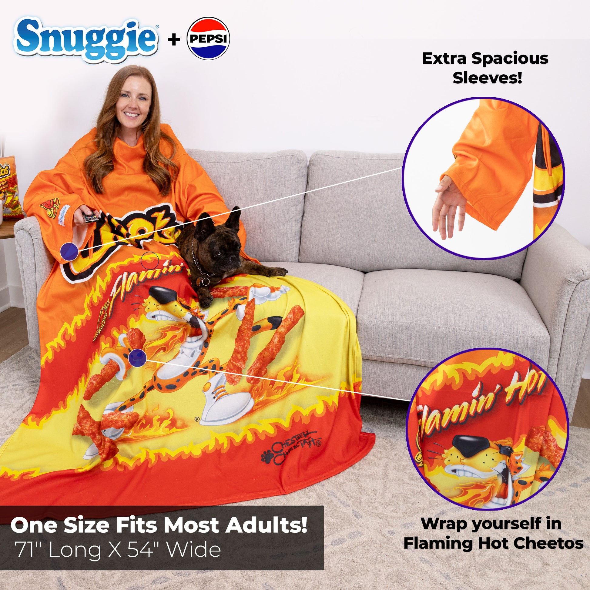 Snuggie Pepsi / Flaming Hot Cheetos