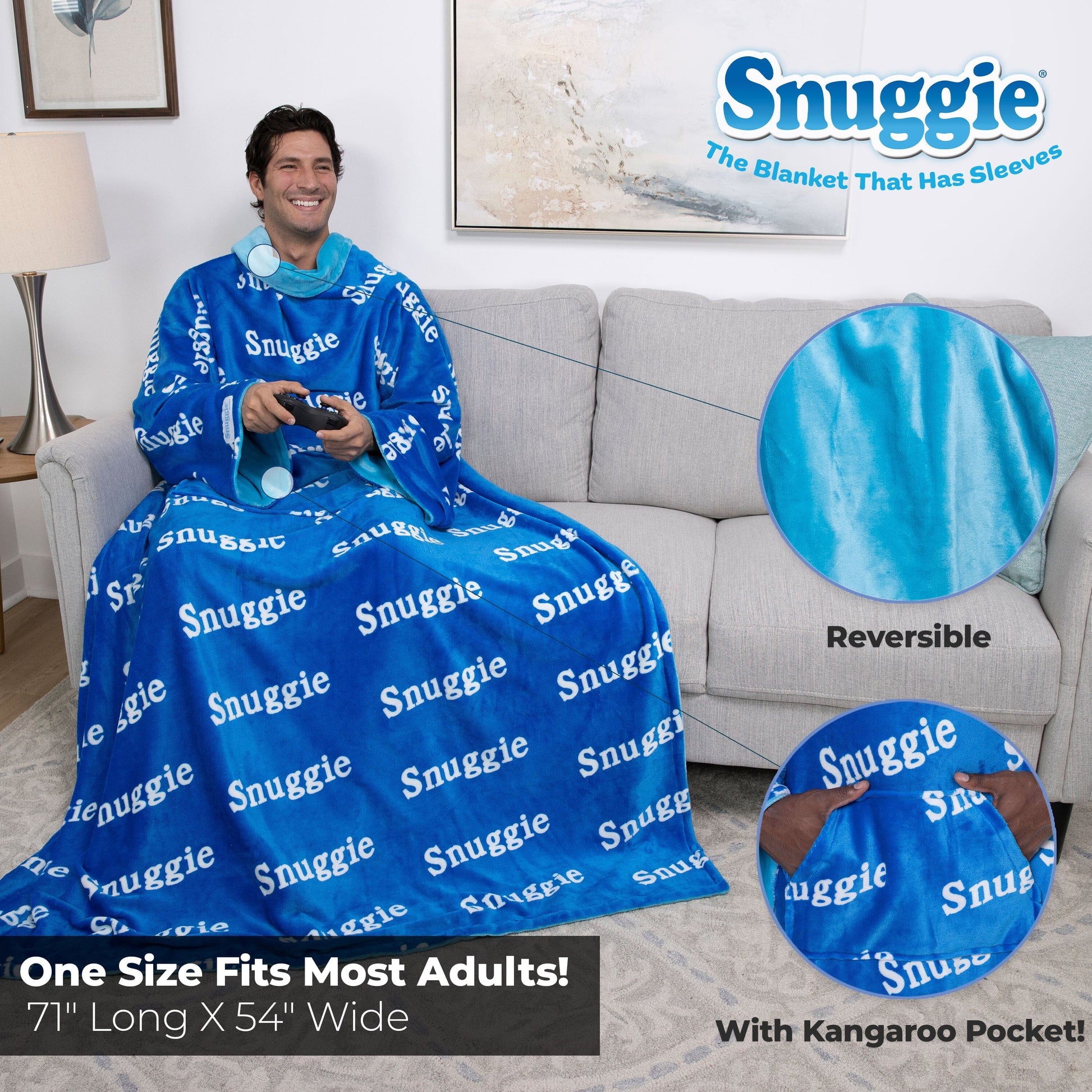 Reversible / Blue and Snuggie Logo