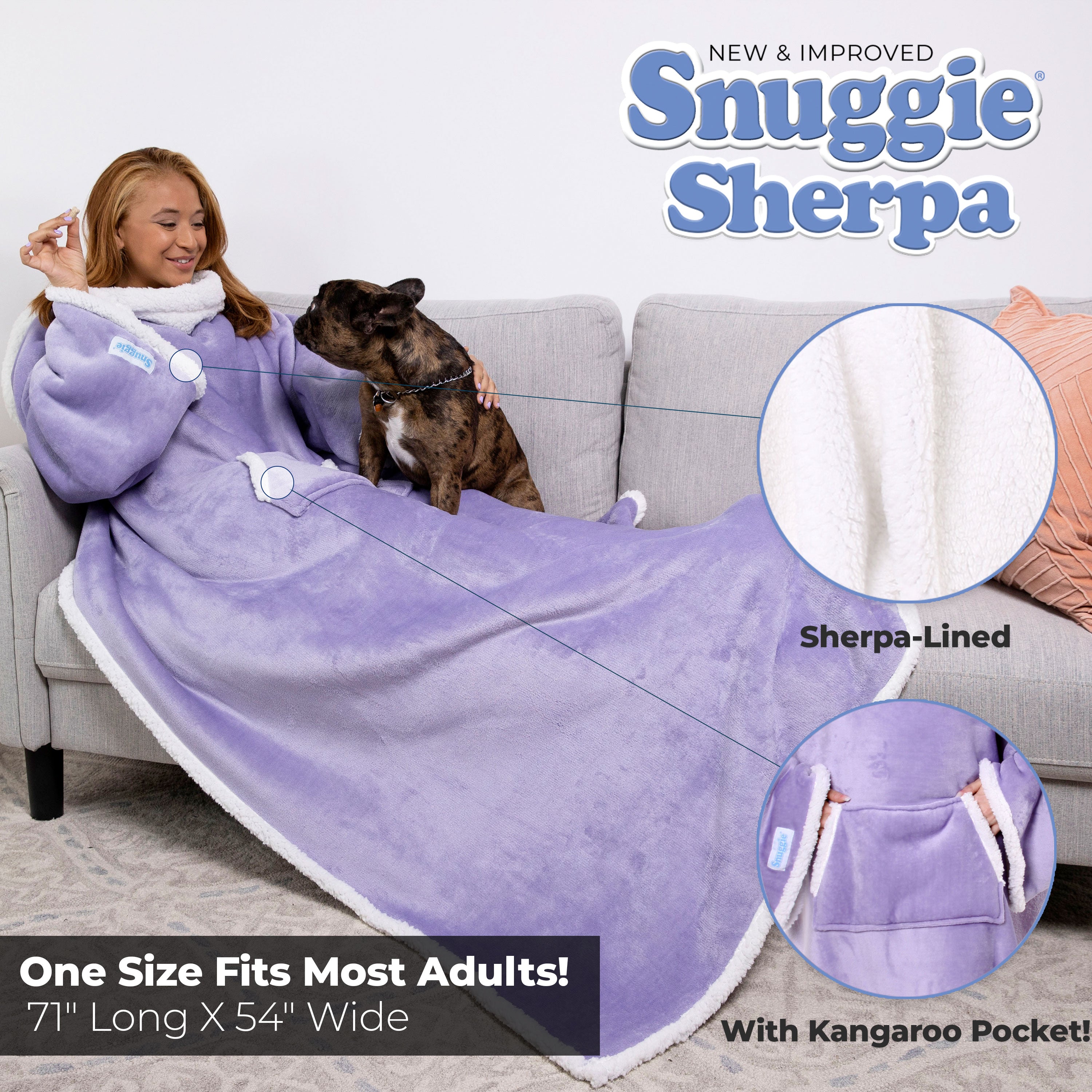 Snuggie - Couverture à manches - Snuggle - Blanket à capuche - Snug Rug  douillet 
