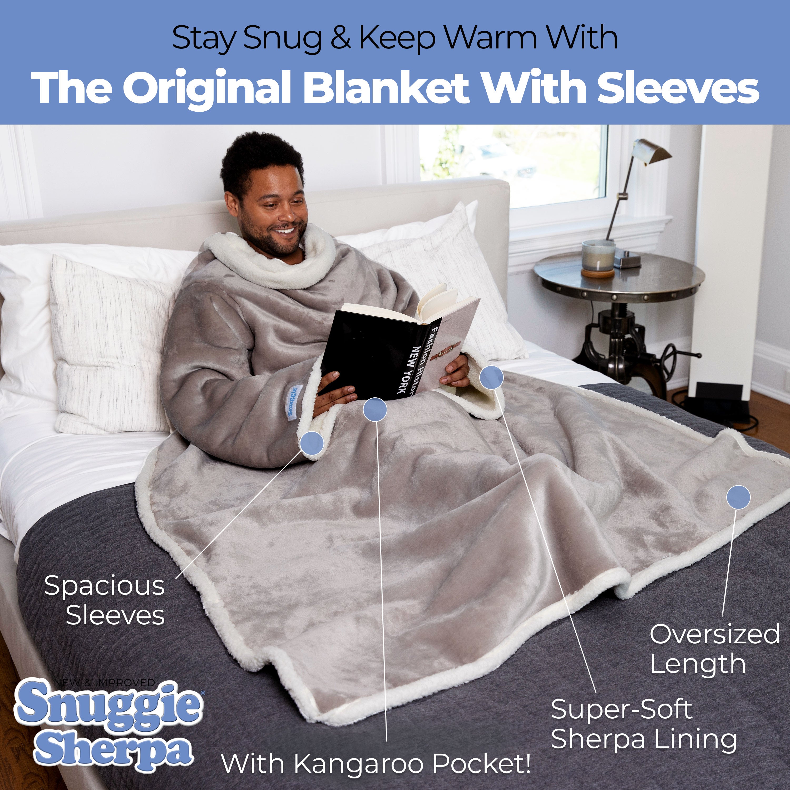 Fresno Snuggie-The Blanket with Sleeves
